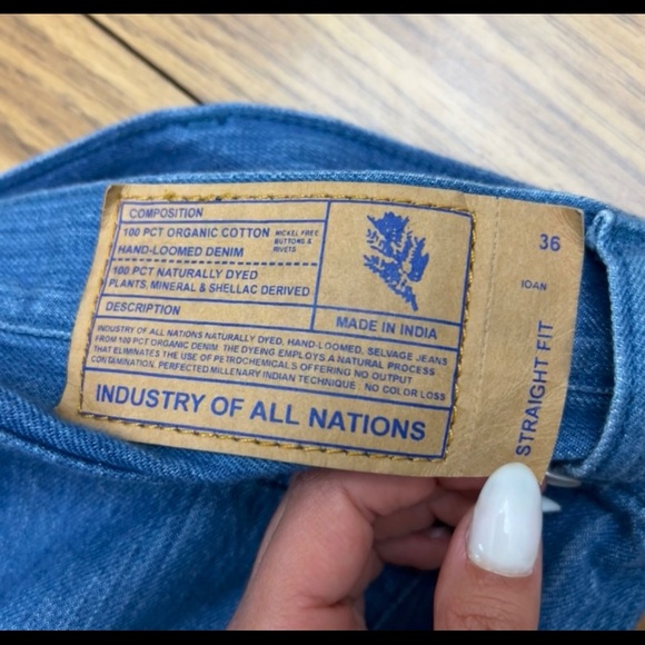 NEW Industry of All Nations New Jeans in Indigo, Straight Fit - Picture 5 of 10